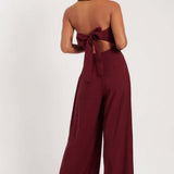 Nobody's Child Burgundy Bandeau Rory Jumpsuit