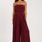 Nobody's Child Burgundy Bandeau Rory Jumpsuit