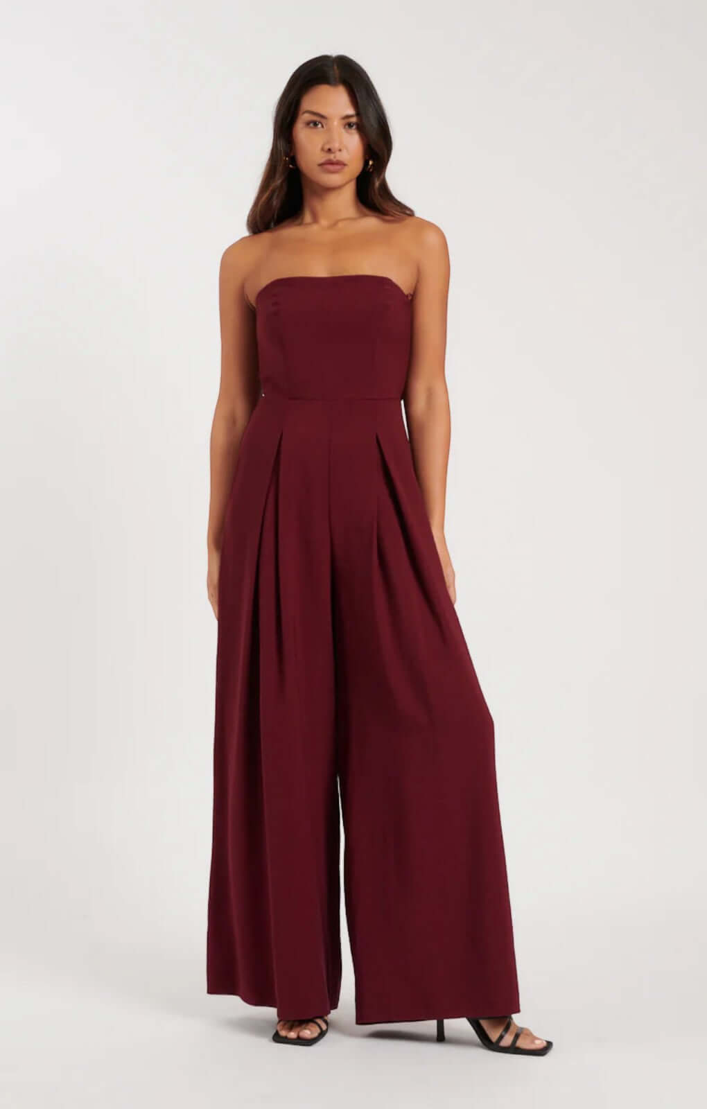 Nobody's Child Burgundy Bandeau Rory Jumpsuit