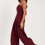 Nobody's Child Burgundy Bandeau Rory Jumpsuit
