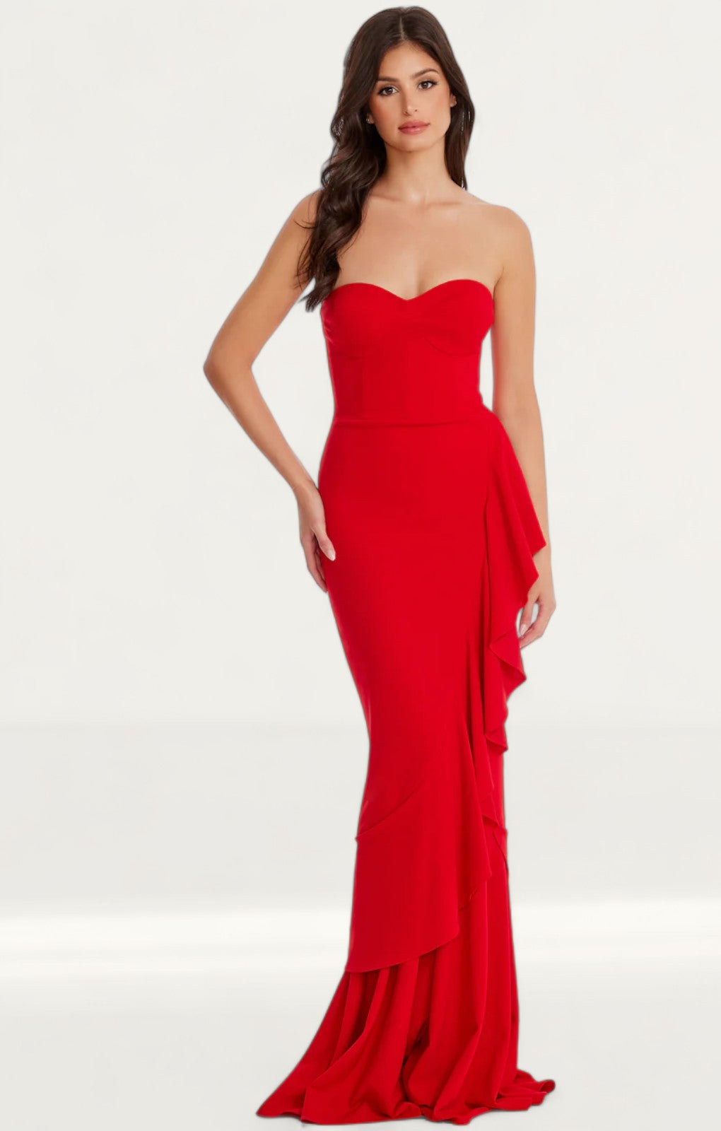Dress The Population Paris Rouge Strapless Maxi Dress