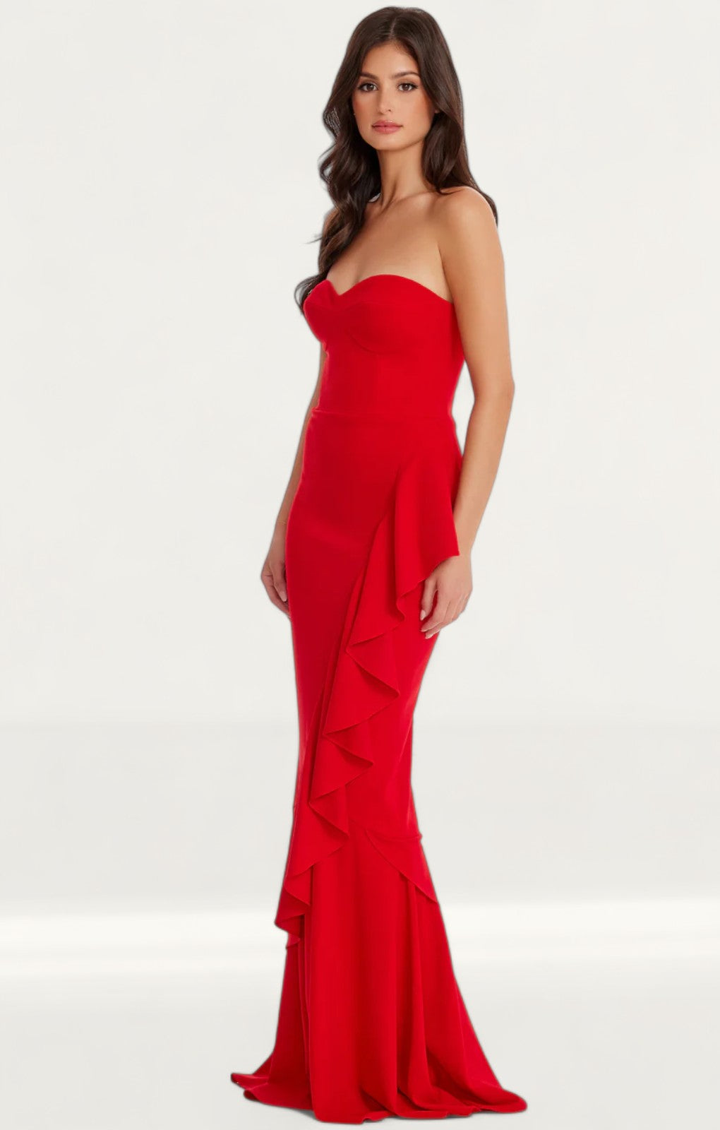 Dress The Population Paris Rouge Strapless Maxi Dress