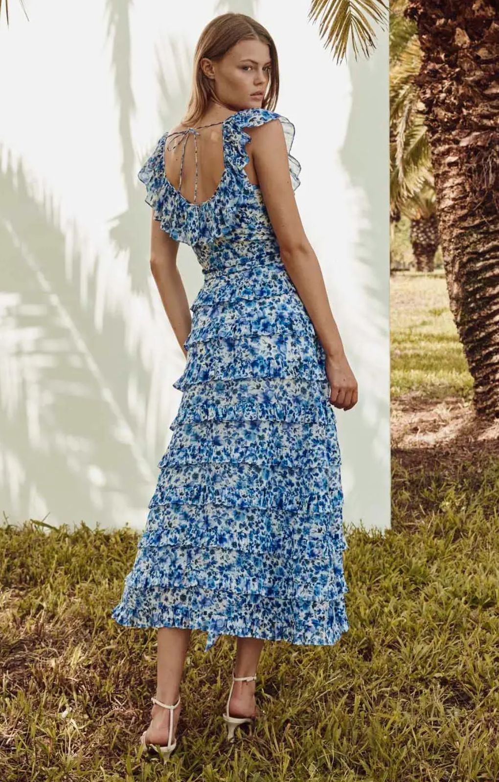 Talulah Petula Blue Floral Midi Dress