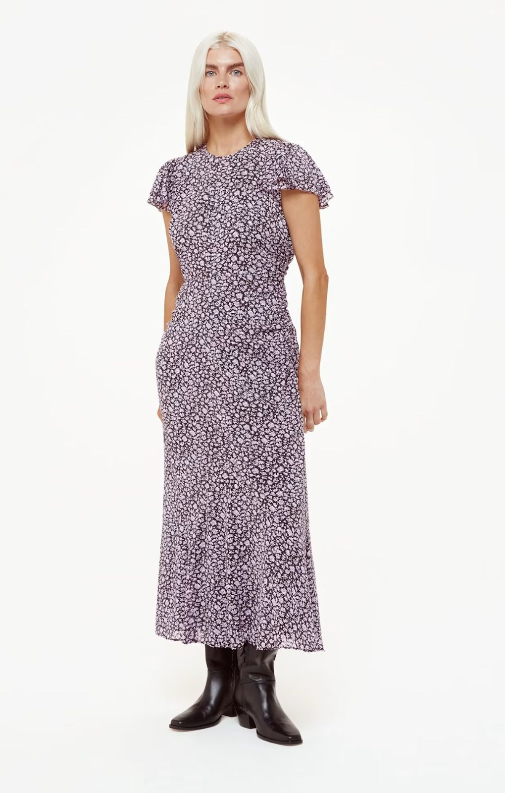 Whistles Daisy Field Midaxi Dress In Purple – dresses by Whistles, available to rent from Hirestreet