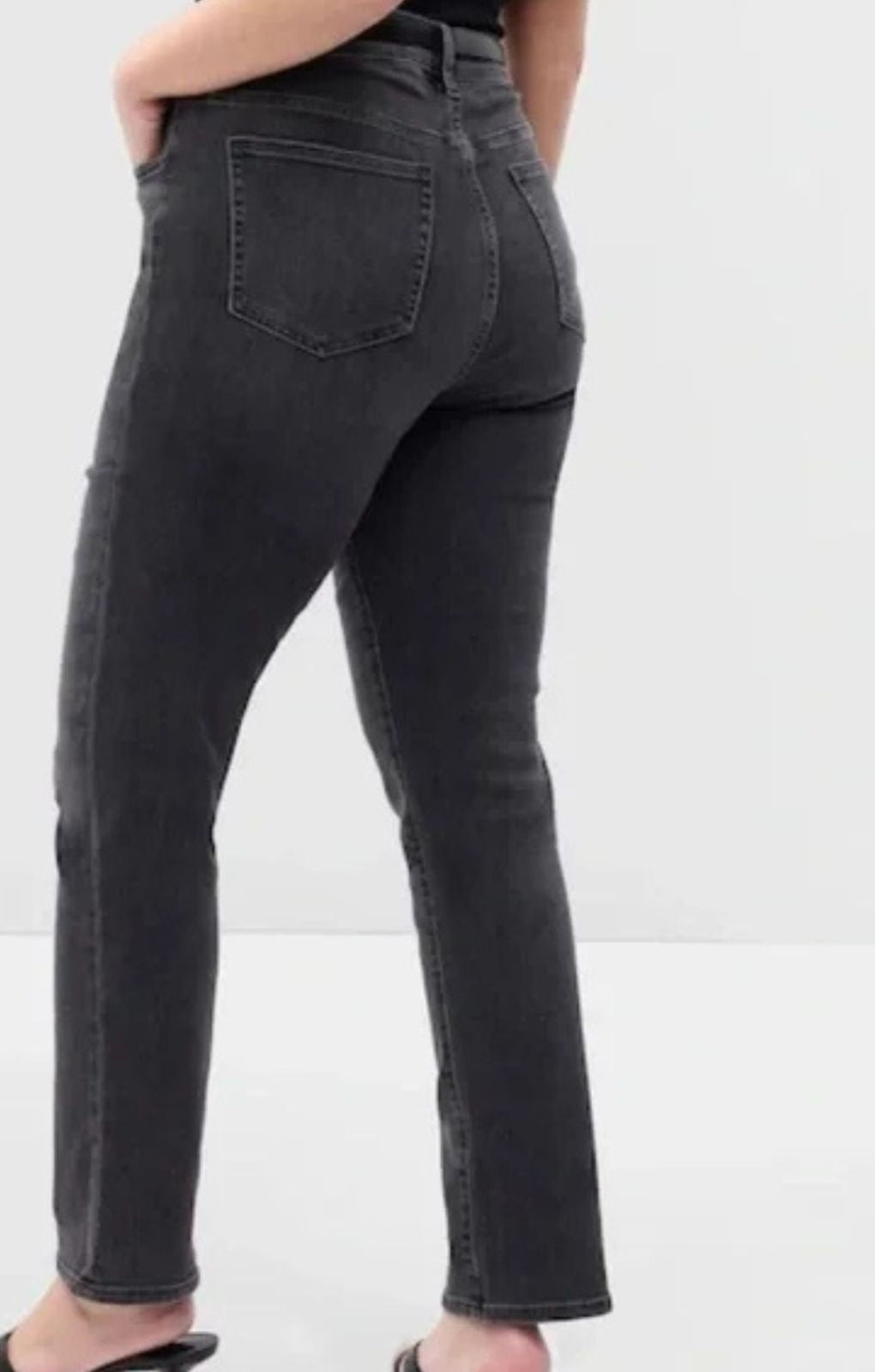 Topshop Tall High Rise Jamie Jeans In Washed Black – jeans by Topshop Tall, available to rent from Hirestreet