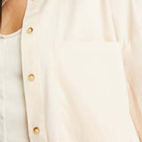 Vero Moda X Joann Van Den Herik Oversized Shirt In Stone – tops by Vero Moda, available to rent from Hirestreet