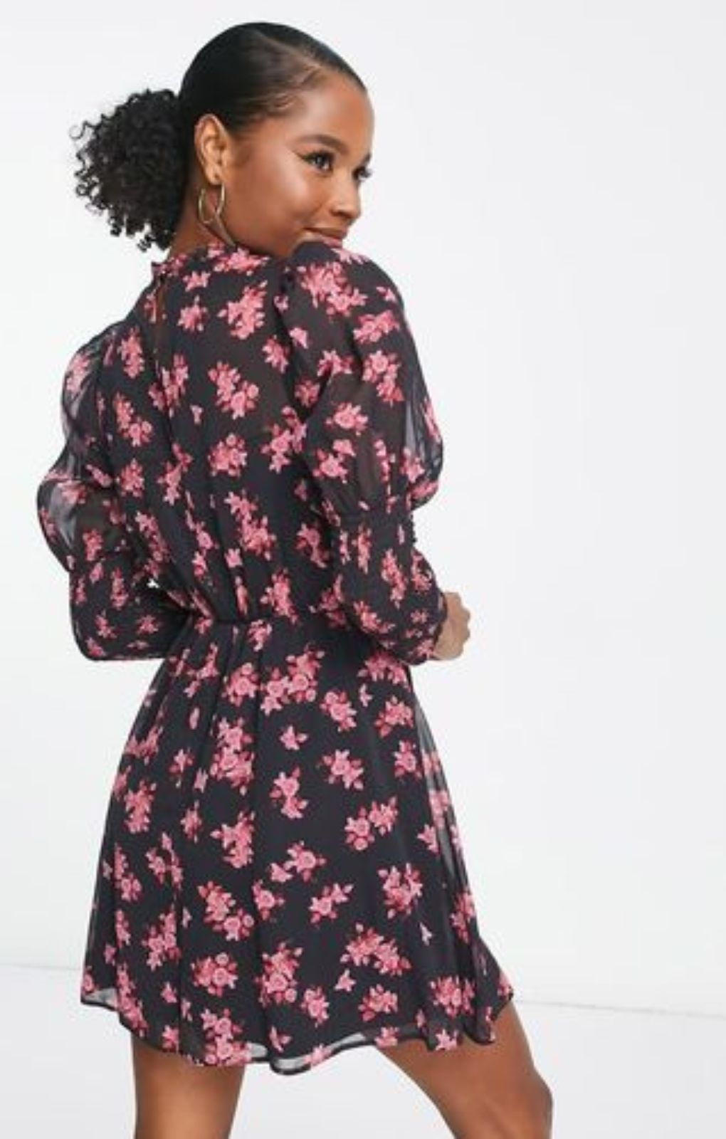 Miss Selfridge Petite Corset Detail Chiffon Mini Dress In Ditsy Floral – dresses by Miss Selfridge, available to rent from Hirestreet