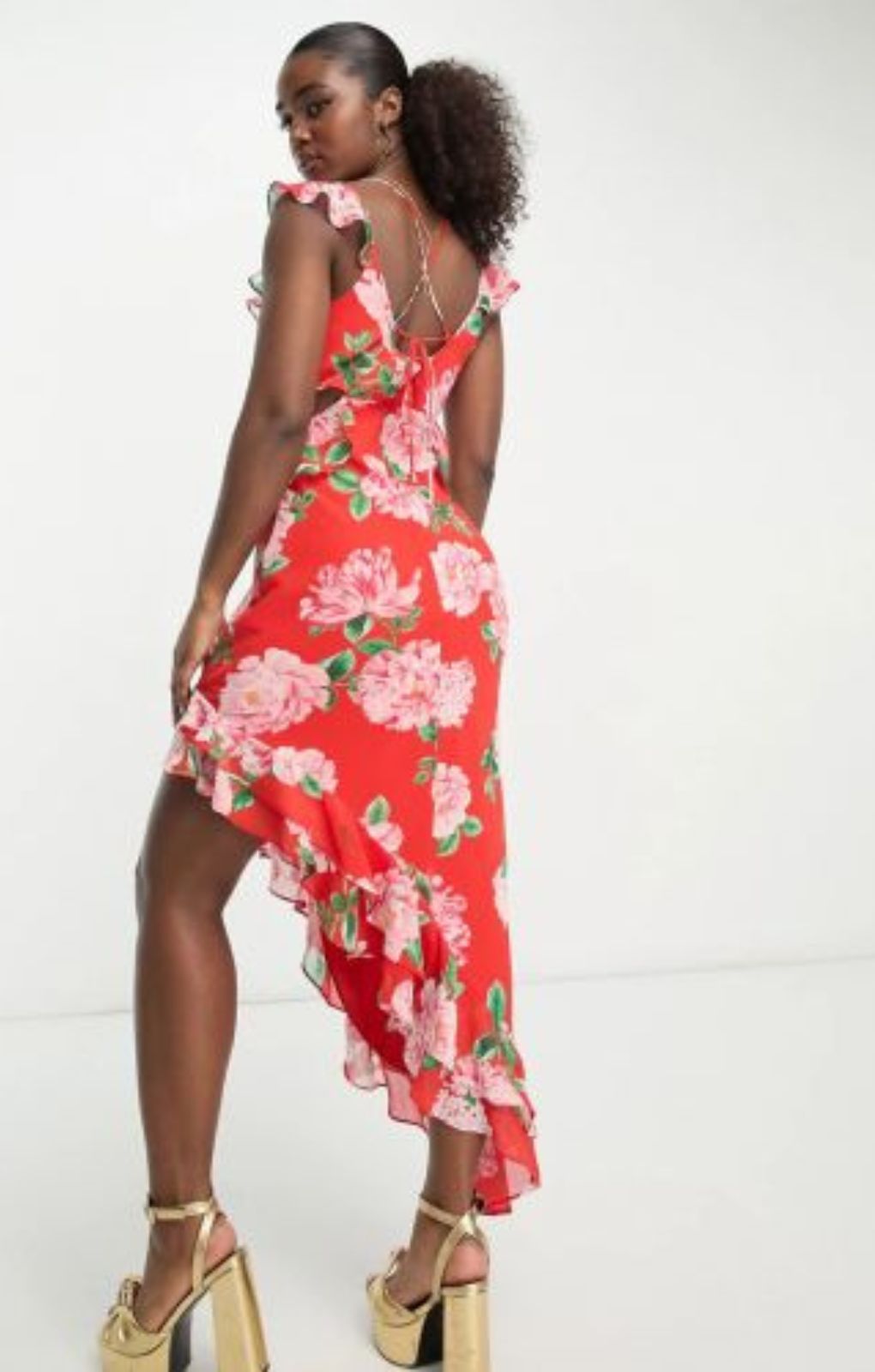 Forever New Split Maxi Dress In Red Floral – dresses by Forever New, available to rent from Hirestreet