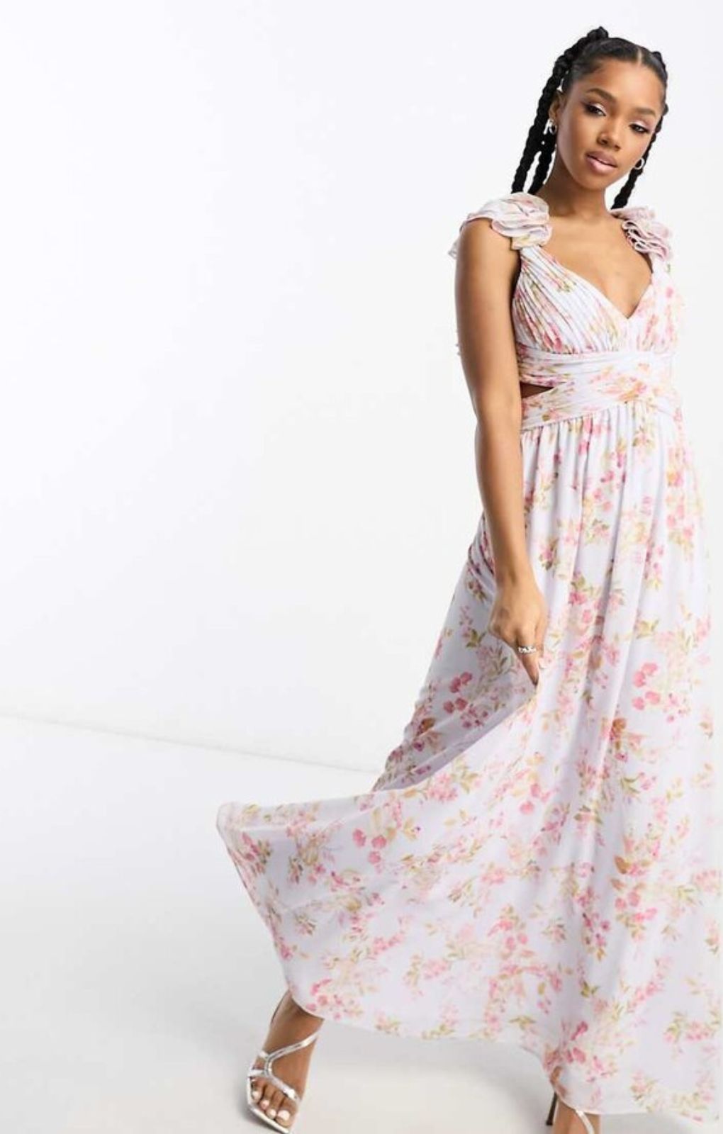 Forever New Ruffle Strap Maxi Dress In Floral – dresses by Forever New, available to rent from Hirestreet