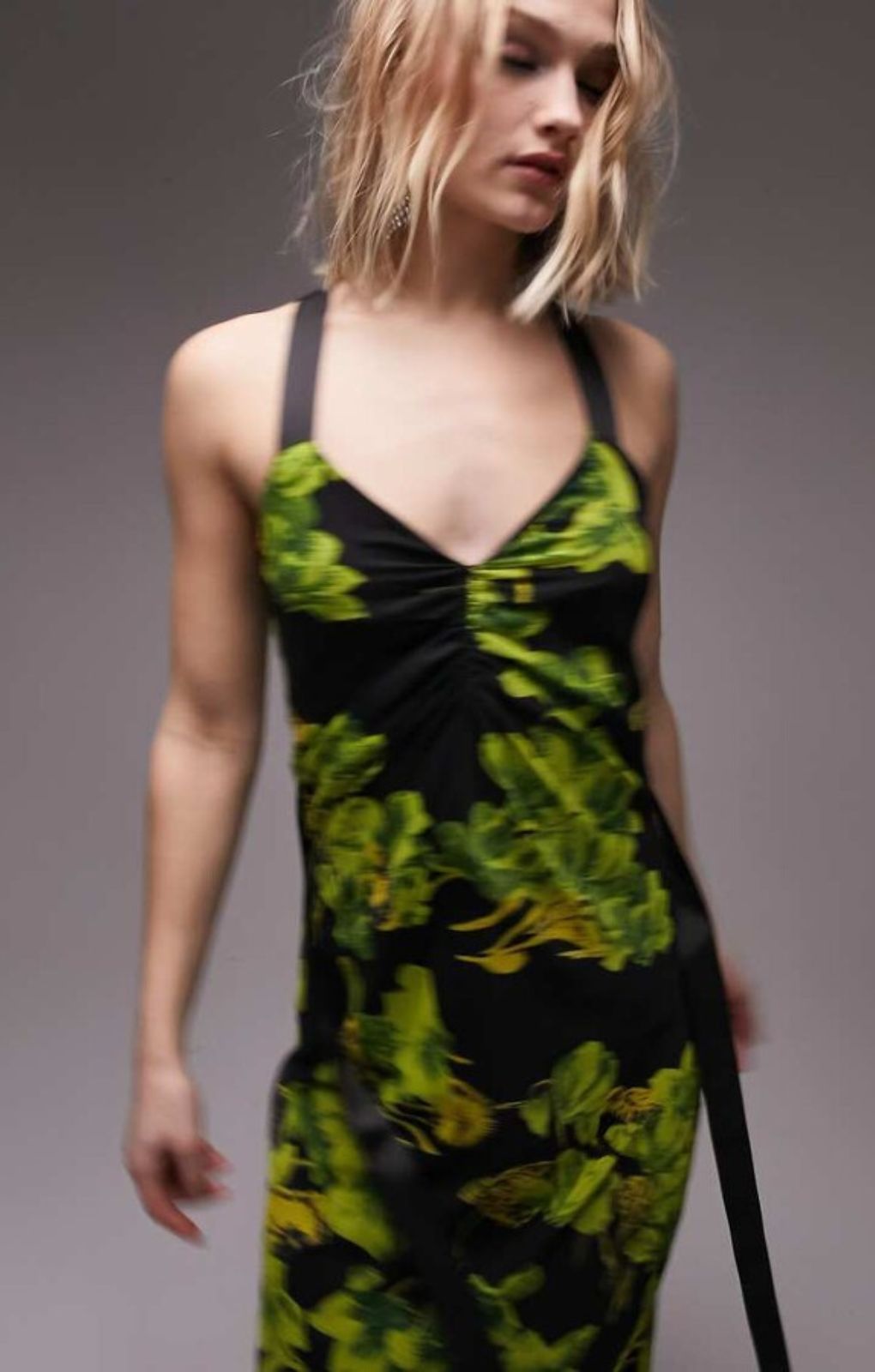 Topshop Floral Print Cami Midi Dress In Multi – dresses by Topshop, available to rent from Hirestreet