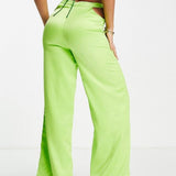 Ei8Th Hour Wide Leg Trousers In Green – trousers by EI8TH HOUR, available to rent from Hirestreet