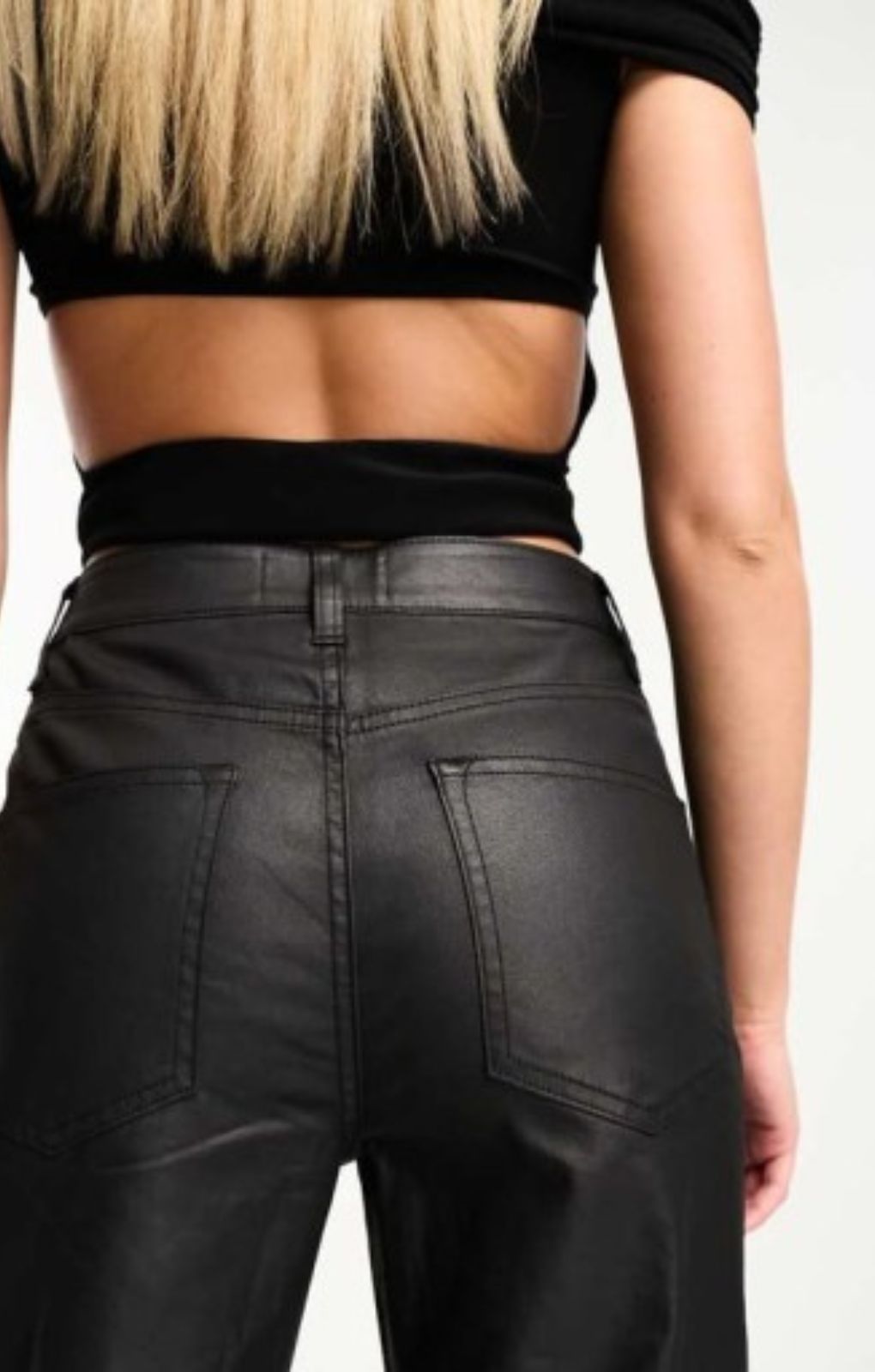 Asos Design Slim Straight Jean In Coated Black – jeans by ASOS DESIGN, available to rent from Hirestreet