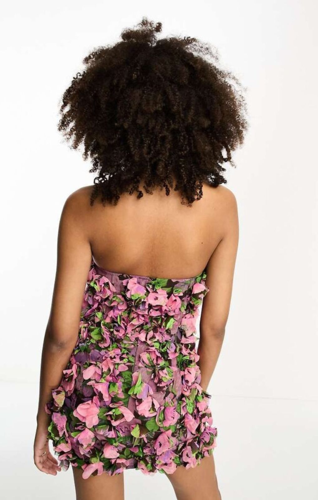 Asos Design Corset Plunge Mini Dress With Corsage Detail In Floral Print – dresses by ASOS DESIGN, available to rent from Hirestreet