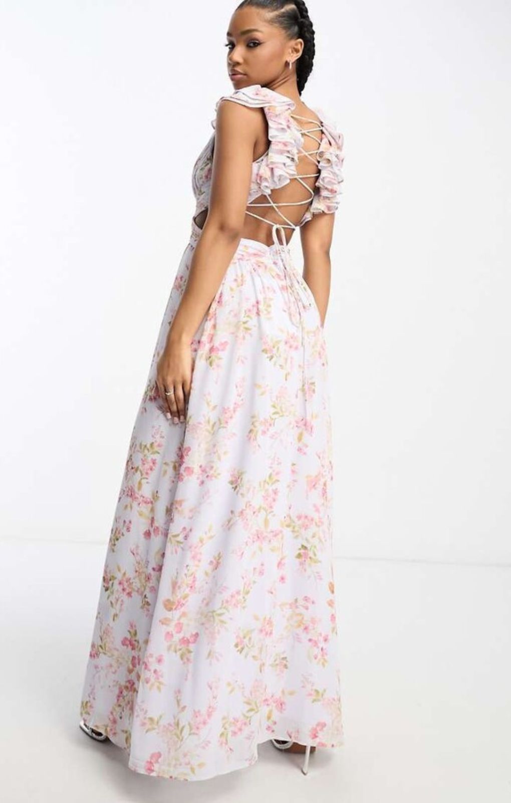 Forever New Ruffle Strap Maxi Dress In Floral – dresses by Forever New, available to rent from Hirestreet