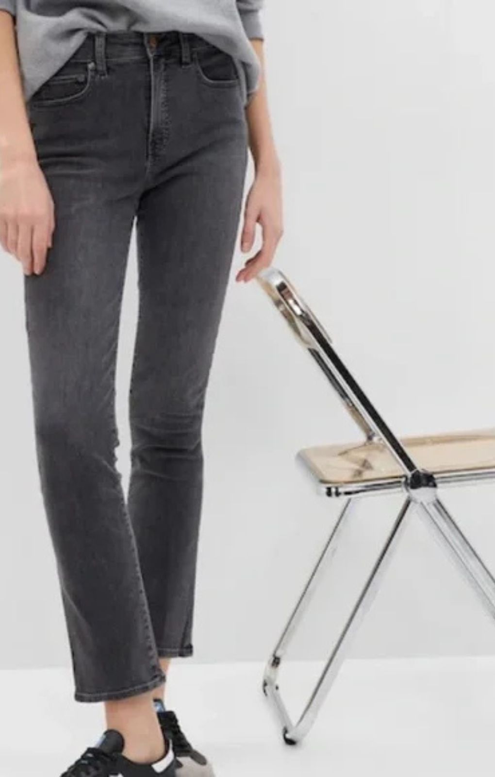 Topshop Tall High Rise Jamie Jeans In Washed Black – jeans by Topshop Tall, available to rent from Hirestreet
