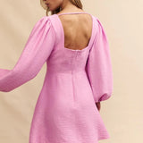 Nobody's Child Pink Balloon Sleeve Zola Mini Dress