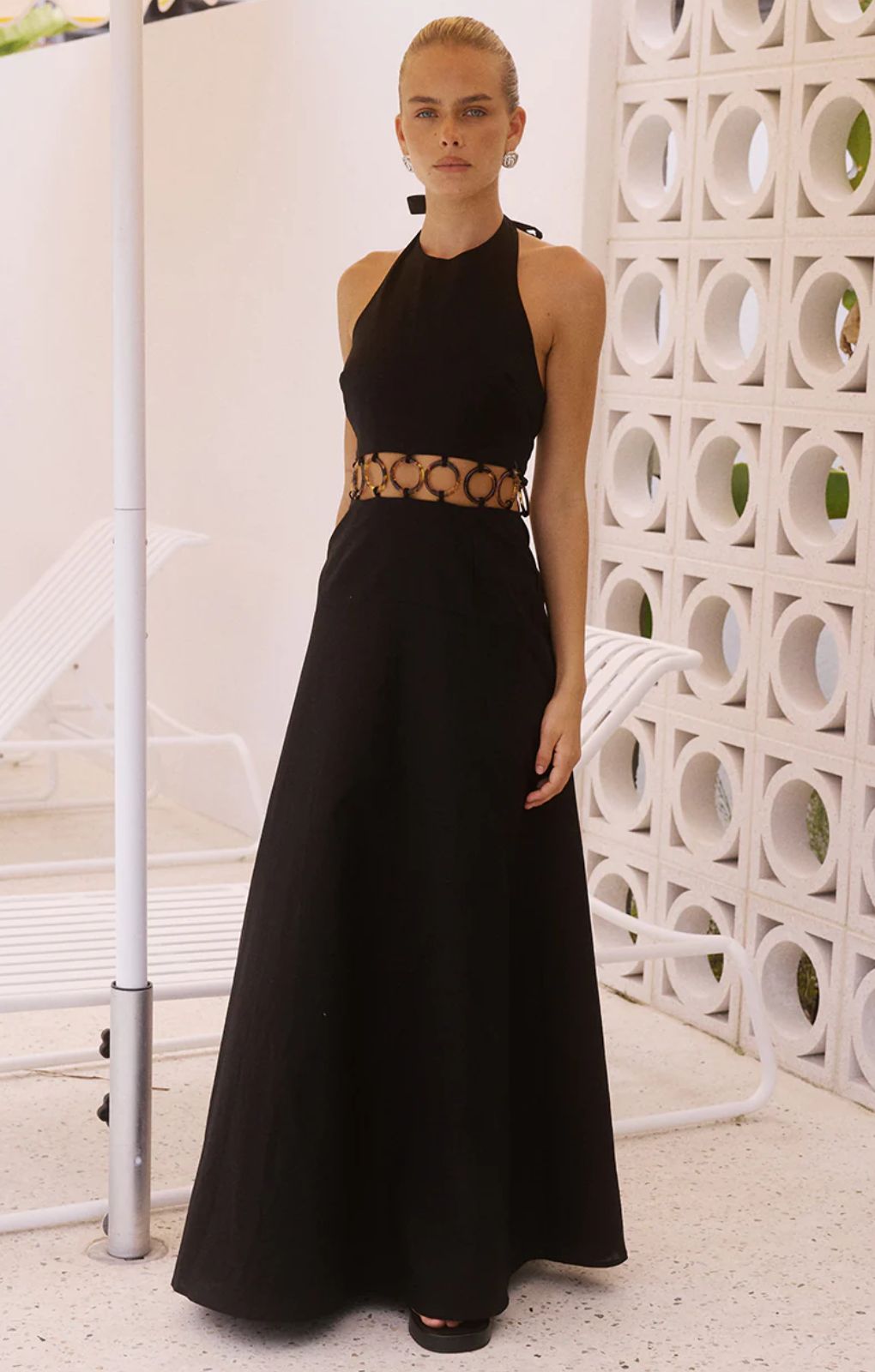 Runaway the Label Rafina Black Cut Out Maxi Dress