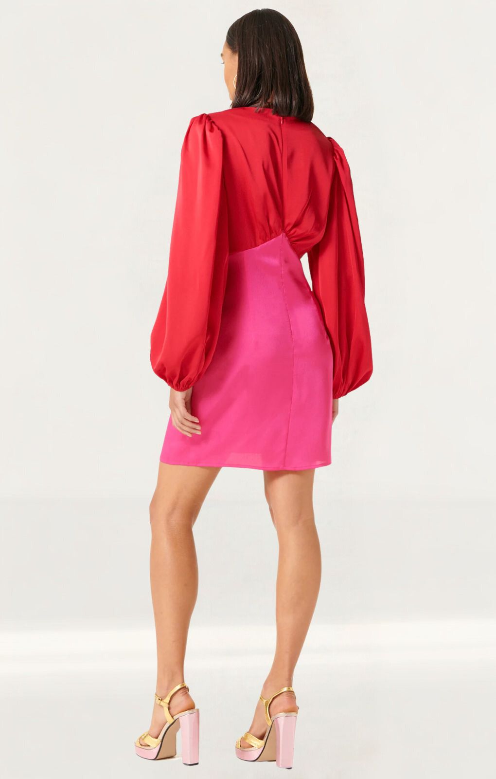 Never Fully Dressed Red & Pink Mini Louella Dress