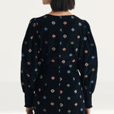 Nobody's Child Black Cord Embroidered Rigga Mini Dress