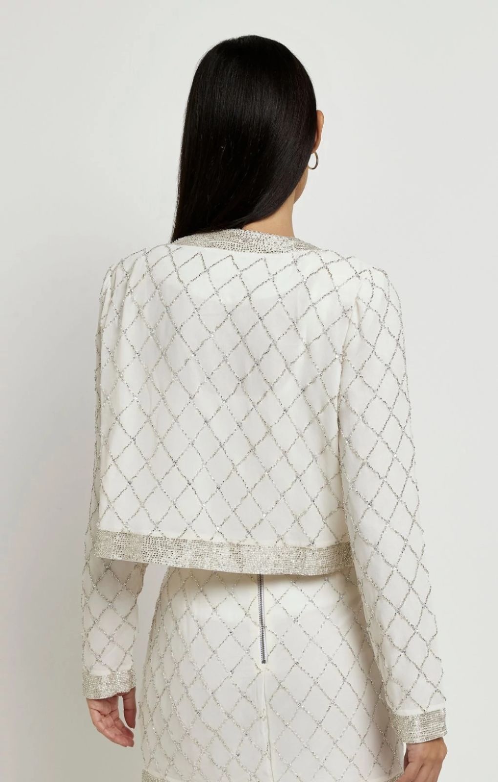 River Island Cream Trophy Blazer and Skirt Co-ord