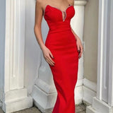 Runaway The Label Bec Red Midi Dress