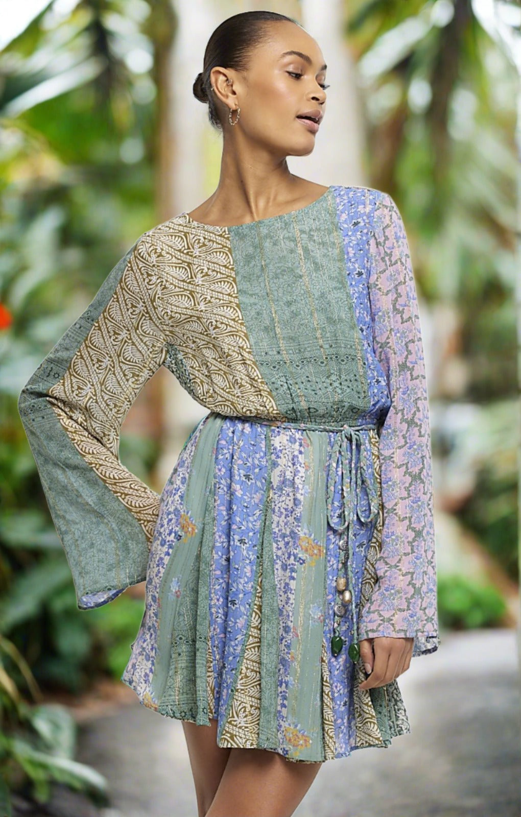 River Island Multi Printed Godet Mini Dress