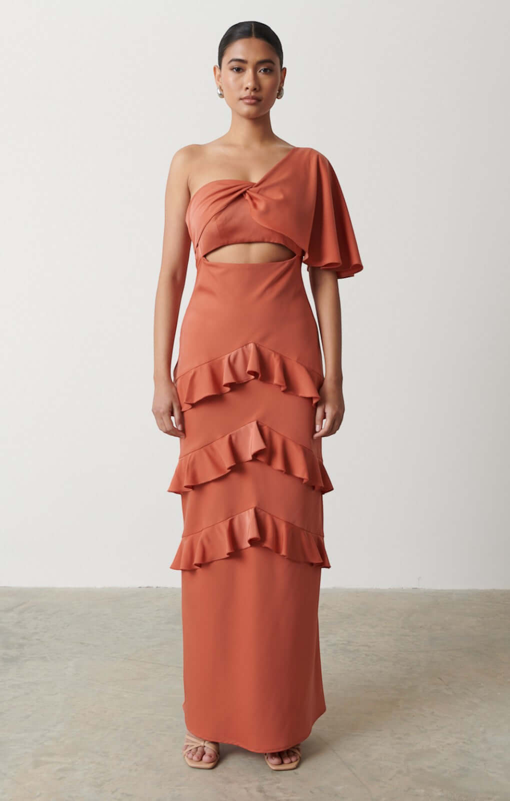 Pretty Lavish Romilly Terracotta Maxi Dress