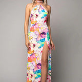 Roserry Havana Maxi Jersey Dress In Provence Print