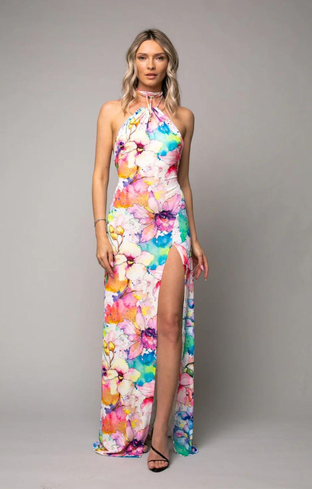 Roserry Havana Maxi Jersey Dress In Provence Print