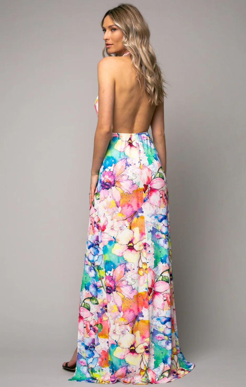 Roserry Havana Maxi Jersey Dress In Provence Print