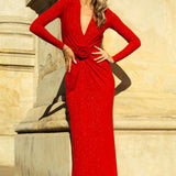 Roserry Mallorca Jersey Maxi Dress in Red