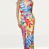 Roserry Mallorca Sleeveless Jersey Maxi Dress In Capri Print