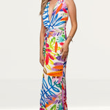 Roserry Mallorca Sleeveless Jersey Maxi Dress In Capri Print