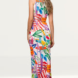 Roserry Mallorca Sleeveless Jersey Maxi Dress In Capri Print