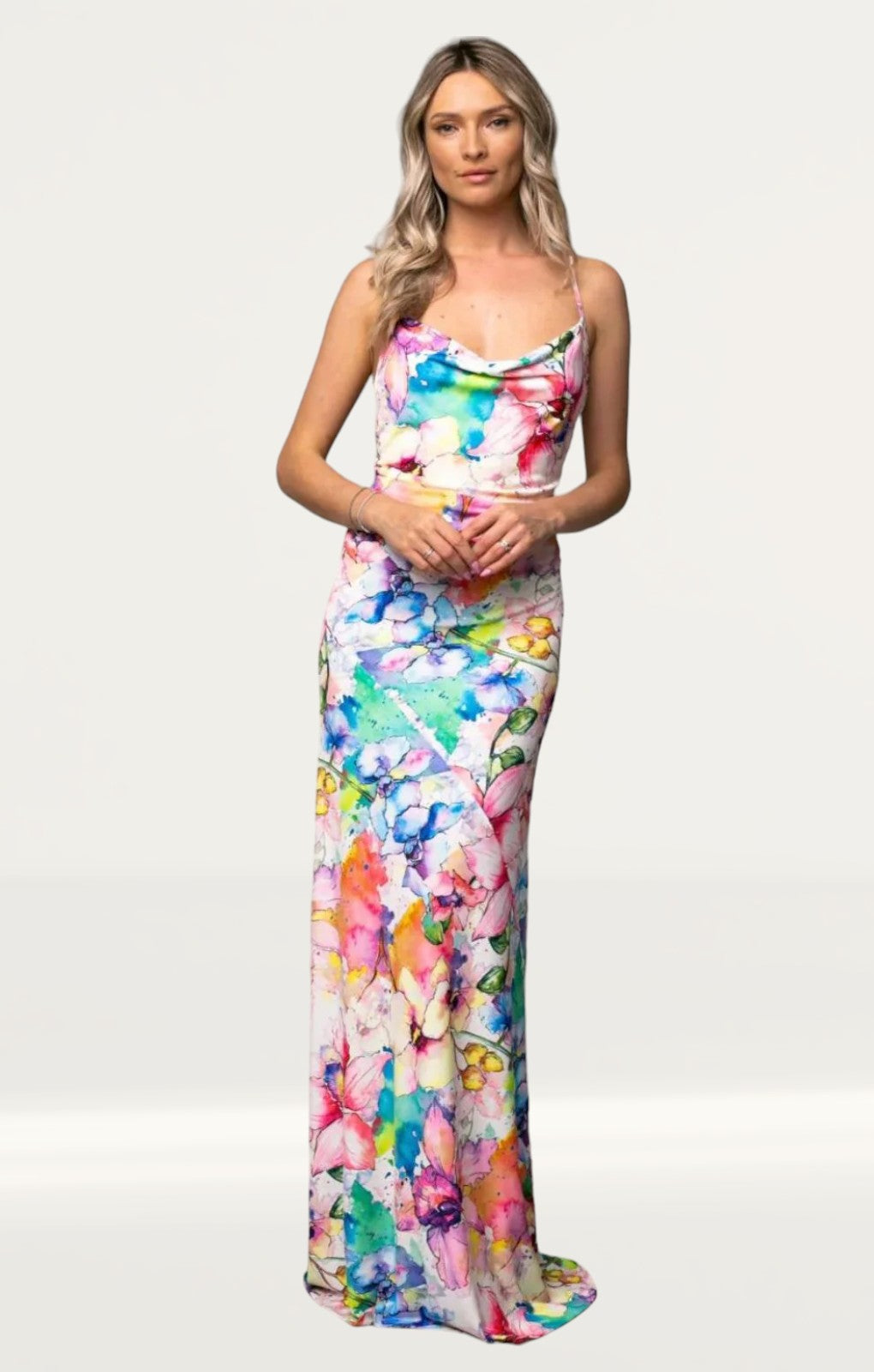 Roserry Tulum Maxi Jersey Dress In Provence Print