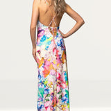 Roserry Tulum Maxi Jersey Dress In Provence Print