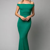 Roserry Venice Maxi Jersey Dress In Green