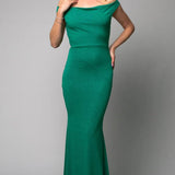 Roserry Venice Maxi Jersey Dress In Green
