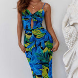 Runaway The Label Blue Floral Marlini Maxi Dress