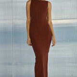 Runaway The Label Chocolate Hudson Midi Dress