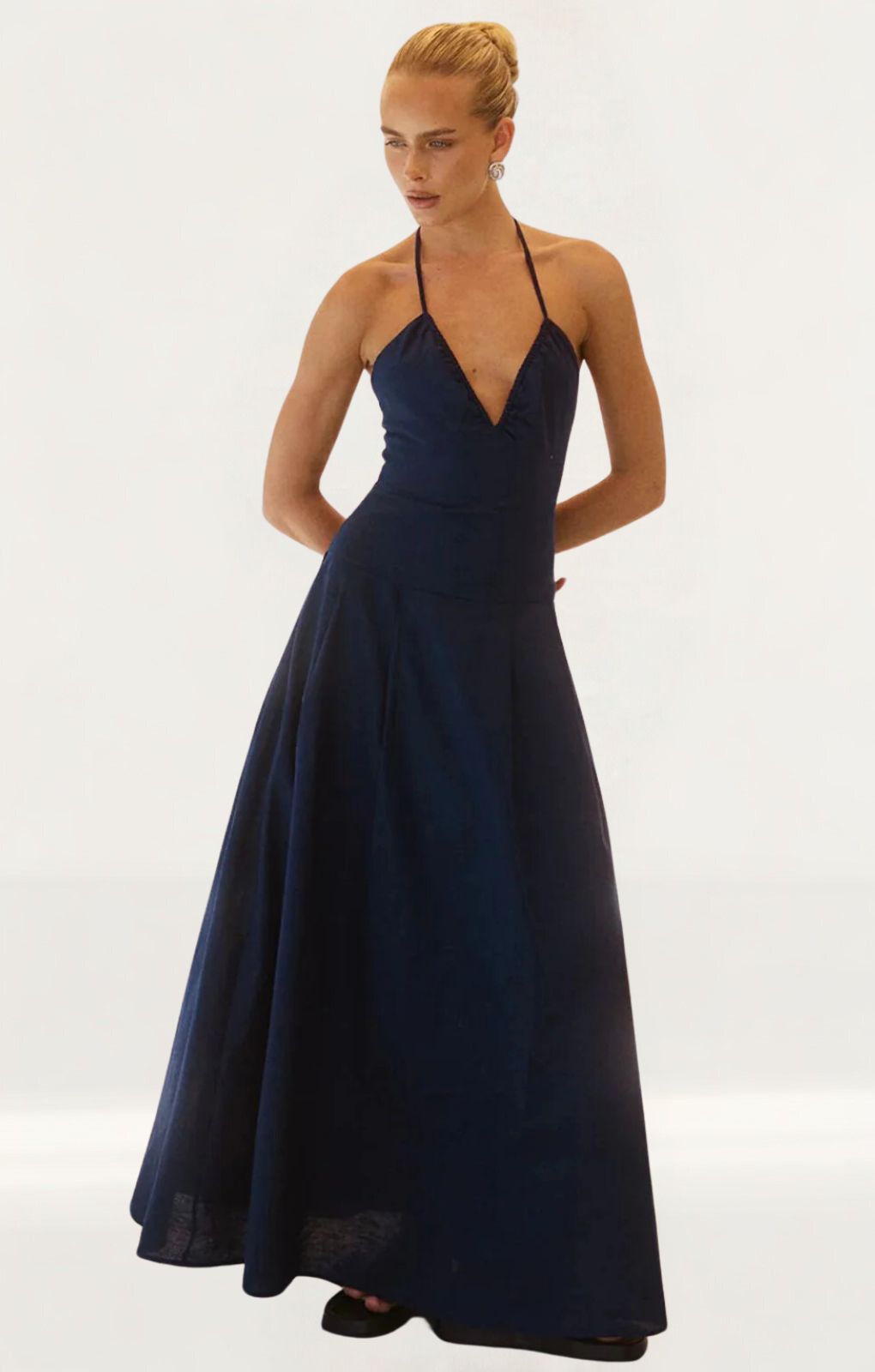 Saved by the dress navy maxi cheap