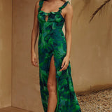 Runaway The Label Evey Calista Green Maxi Dress