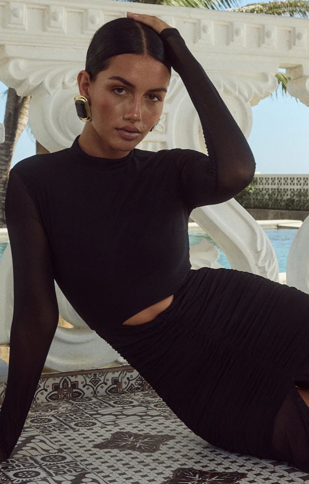Runaway The Label Juni Black Maxi Dress