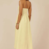 Runaway The Label Locklea Midi Dress in Lemon