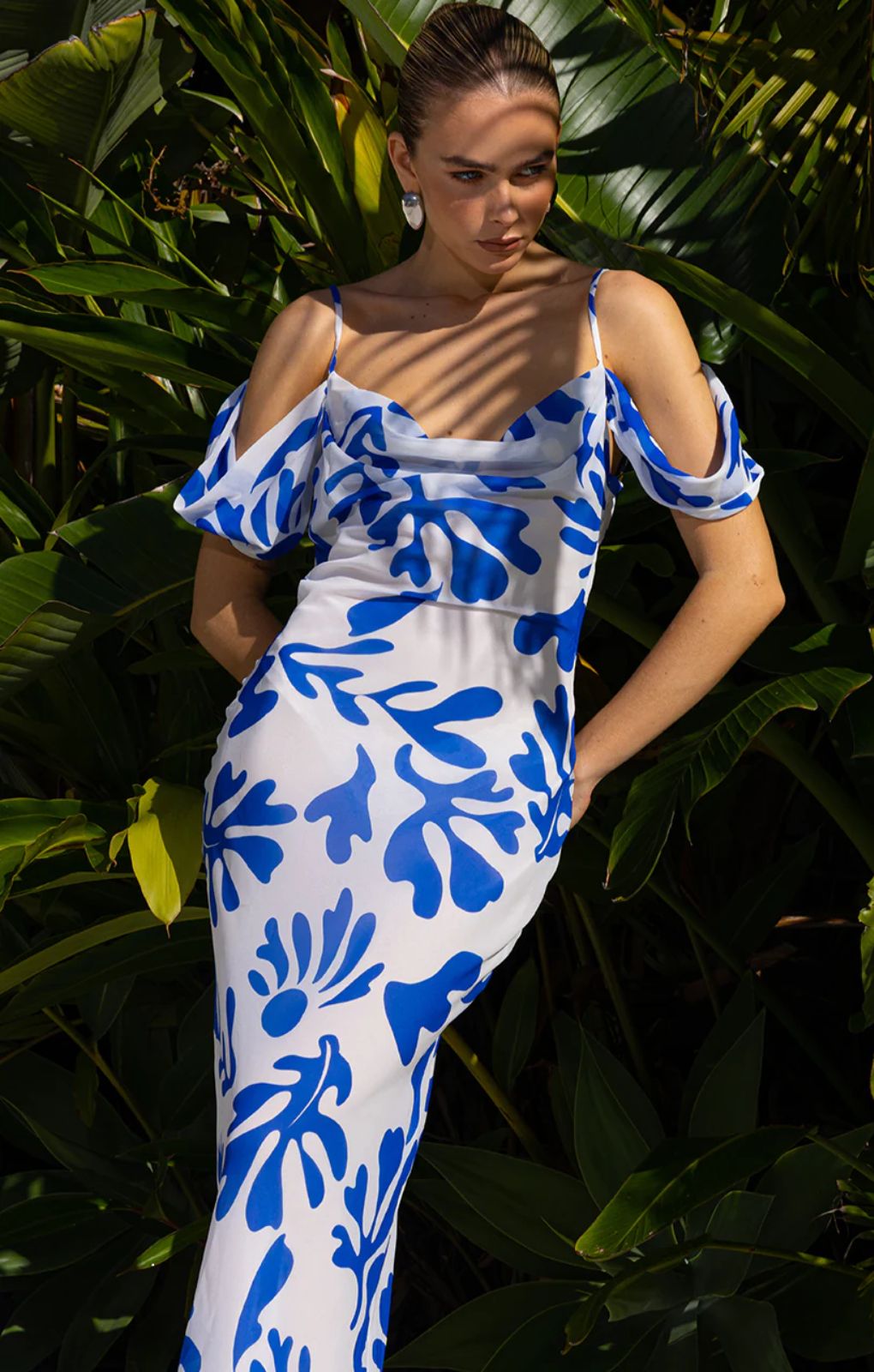 Seven Wonders Nuovo White & Blue Maxi Dress