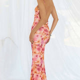 Runaway The Label Orange Floral Marlini Maxi Dress