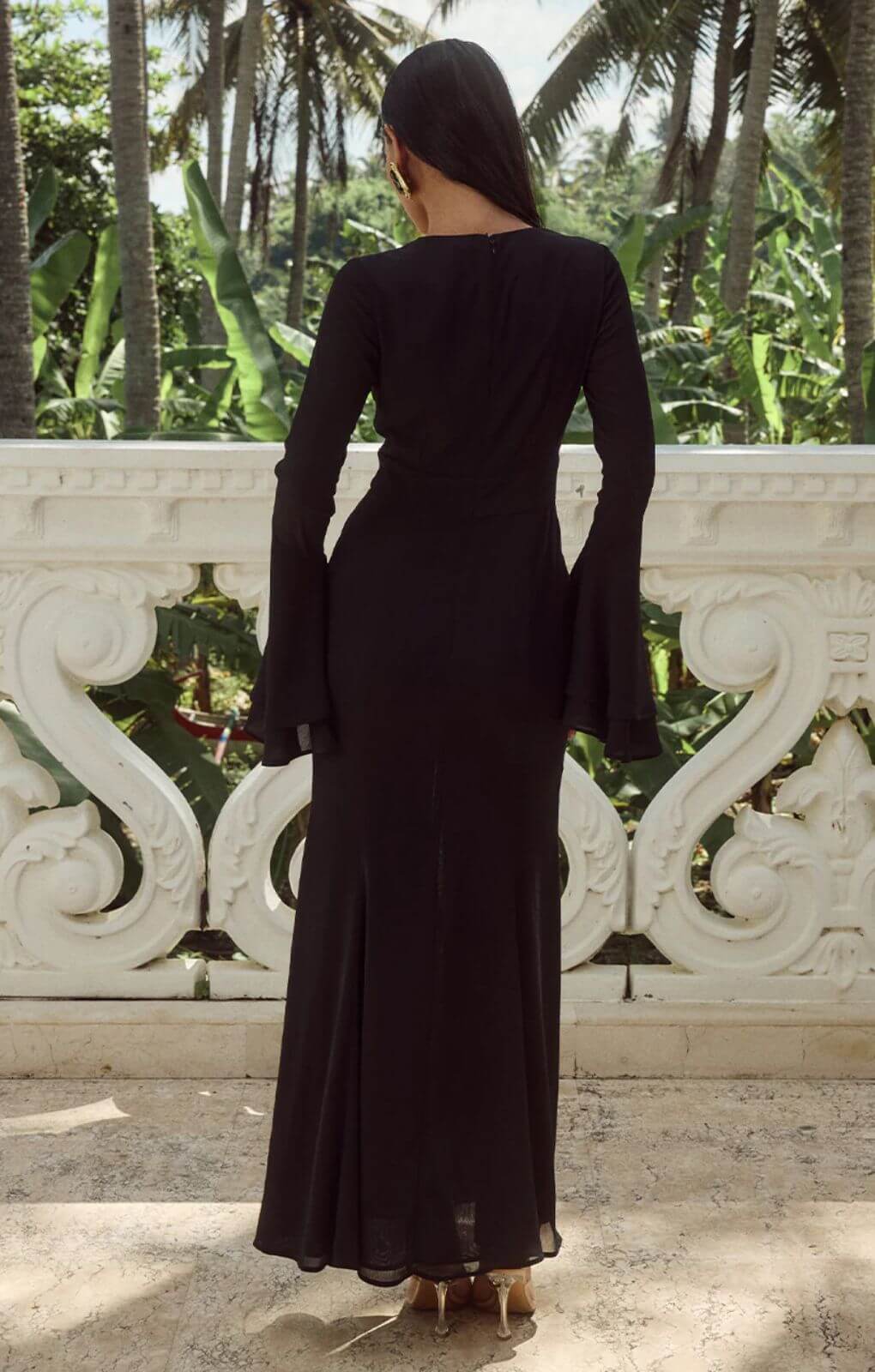 Runaway The Label Sari Black Maxi Dress