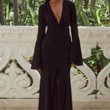 Runaway The Label Sari Black Maxi Dress