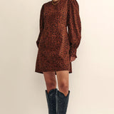 Nobody's Child Fearne Cotton Cord Leopard Print Peggy Mini Dress