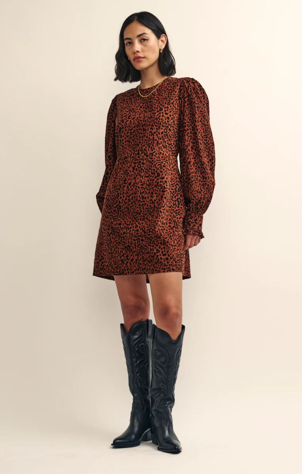 Nobody's Child Fearne Cotton Cord Leopard Print Peggy Mini Dress